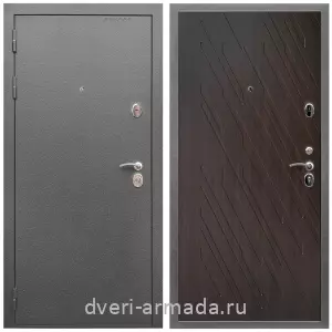 Входные двери Верона, Дверь входная Армада Оптима Антик серебро /МДФ 16 мм  ФЛ-86 Венге структурный