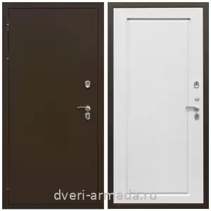 Толстые входные двери, Дверь входная уличная в дом Армада Термо Молоток коричневый/ МДФ 16 мм ФЛ-119 Ясень белый