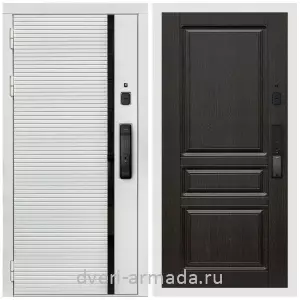 Двери оптом, Металлическая умная входная смарт-дверь Армада Каскад WHITE МДФ 10 мм Kaadas K9 / МДФ 16 мм ФЛ-243 Венге