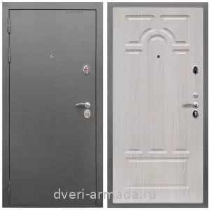 Входные двери МДФ для офиса, Дверь входная Армада Оптима Антик серебро / МДФ 6 мм ФЛ-58 Дуб белёный