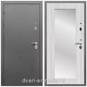 Входные двери с тремя петлями, Дверь входная Армада Оптима Антик серебро / МДФ 16 мм ФЛЗ-Пастораль, Сандал белый