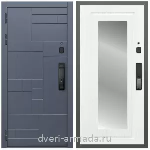 Двери оптом, Металлическая умная входная смарт-дверь Армада Аккорд Kaadas K9 / МДФ 16 мм ФЛЗ-120 Ясень белый