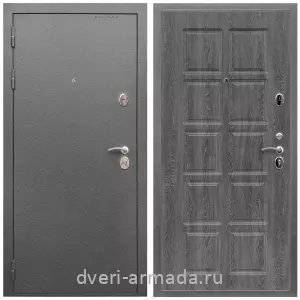 Входные двери 2050 мм, Дверь входная Армада Оптима Антик серебро / МДФ 10 мм ФЛ-38 Дуб Филадельфия графит