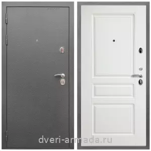 Входные двери Верона, Дверь входная Армада Оптима Антик серебро / МДФ 16 мм ФЛ-243 Белый матовый