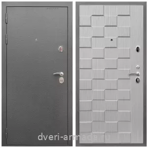 Входные двери с тремя петлями, Дверь входная Армада Оптима Антик серебро / МДФ 16 мм ОЛ-39 Лиственница беж