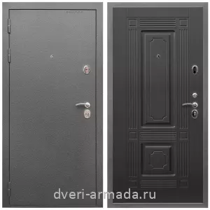 Входные двери с двумя петлями, Дверь входная Армада Оптима Антик серебро / МДФ 6 мм ФЛ-2 Венге