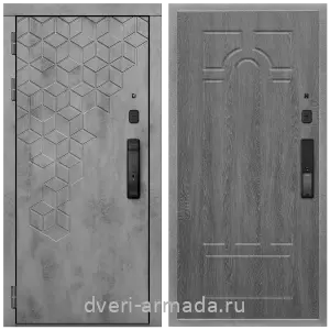Двери оптом, Металлическая дверь входная Армада Квадро МДФ 16 мм Kaadas K9 / МДФ 6 мм ФЛ-58 Дуб Филадельфия графит