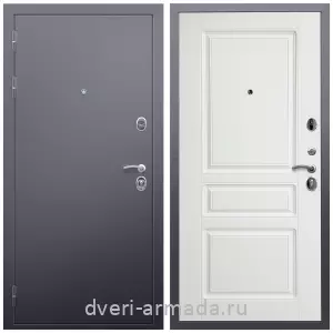 Входные двери Лондон, Дверь входная Армада Люкс Антик серебро / МДФ 16 мм ФЛ-243 Белый матовый