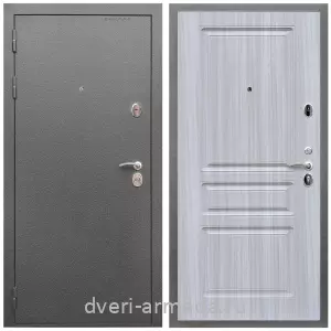 Правые входные двери, Дверь входная Армада Оптима Антик серебро / МДФ 16 мм ФЛ-243 Сандал белый
