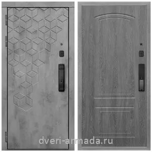 Двери оптом, Металлическая дверь входная Армада Квадро МДФ 16 мм Kaadas K9 / МДФ 6 мм ФЛ-138 Дуб Филадельфия графит