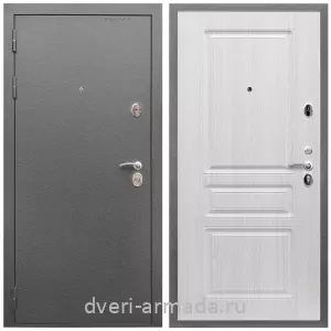 Правые входные двери, Дверь входная Армада Оптима Антик серебро / МДФ 16 мм ФЛ-243 Дуб белёный