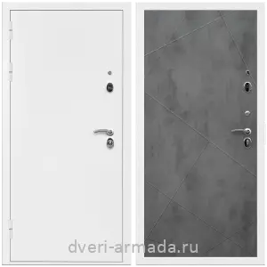 Входные двери 2050 мм, Дверь входная Армада Оптима Белая шагрень / МДФ 10 мм ФЛ-291 Бетон темный
