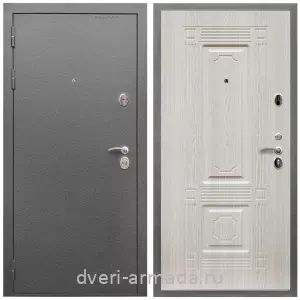 Входные двери Люксор, Дверь входная Армада Оптима Антик серебро / МДФ 6 мм ФЛ-2 Дуб белёный