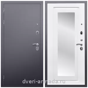 Левые входные двери, Дверь входная Армада Люкс Антик серебро / МДФ 16 мм ФЛЗ-120 Ясень белый взломостойкая на заказ