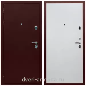 Входные двери Антик медь, Дверь входная утепленная Армада Люкс Антик медь / МДФ 10 мм Гладкая белый матовый