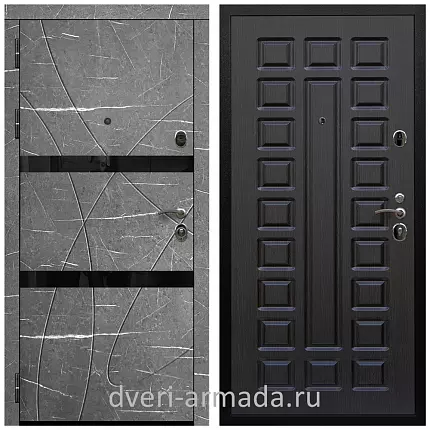 Дверь входная Армада Престиж Черная шагрень МДФ 16 мм Торос графит / ФЛ-183 Венге
